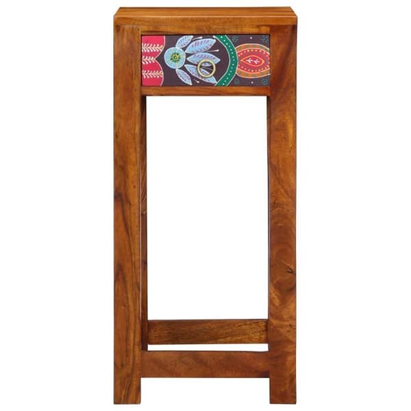 Sidobord - Telefonstöd - Massivt akaciaträ - 35x35x75 cm - Chic elegans Brun