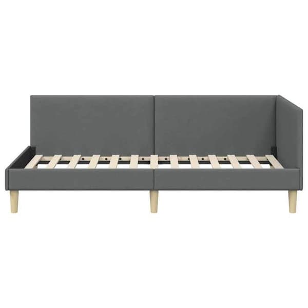 vidaXL Hörnsängram Mörkgrå 100 cm x 200 cm 42016198 Mörkgrå