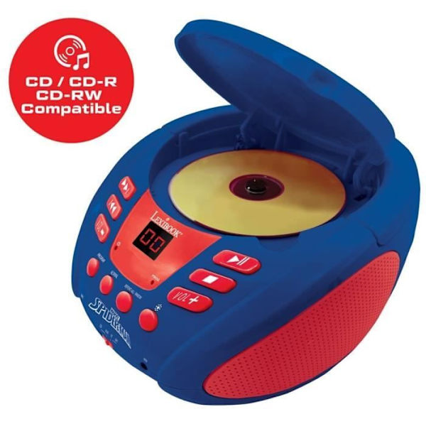 Spider-Man Bluetooth CD-spelare med ljuseffekter Blå