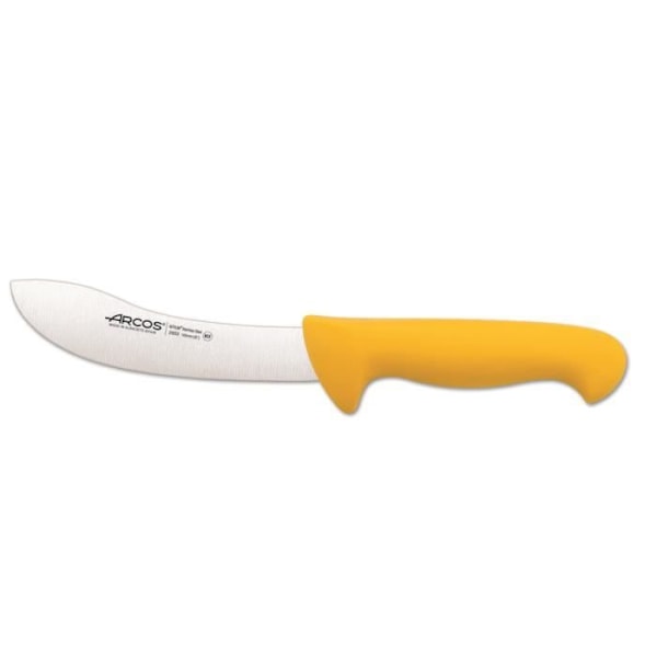 Arcos Color Skin Knife - Prof 295300 i Nitrum rostfritt stål och ergonomisk gul mangopolypropen med 16 cm blad,