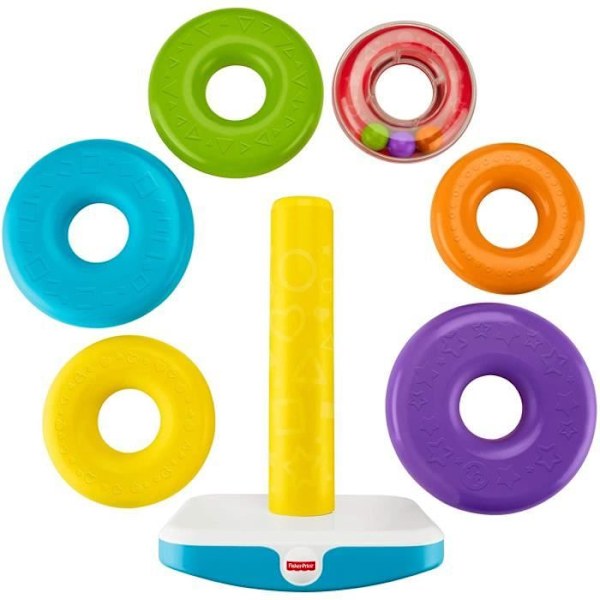 Fisher-Price - Giant Rainbow Pyramid - Early Learning Toy - Från 12 månader GJW15 Flerfärgad