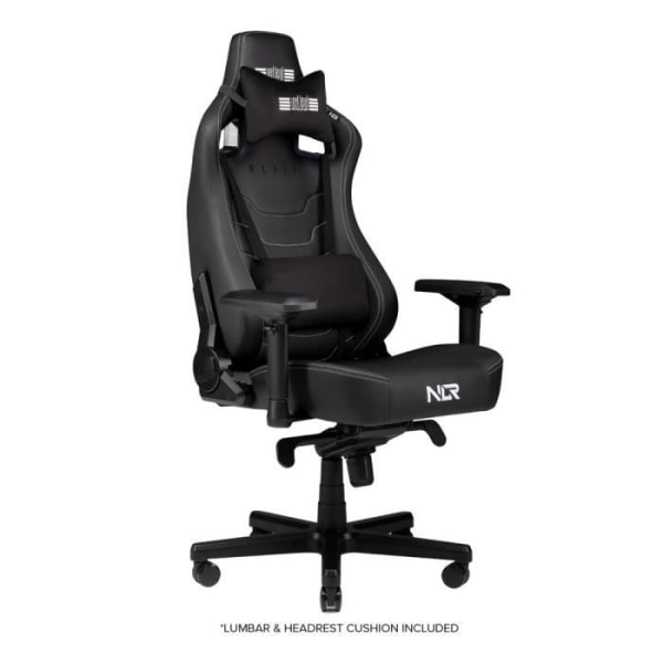 Next Level Racing ELITE gaming stol, premium kontors gaming stol, läder, svart