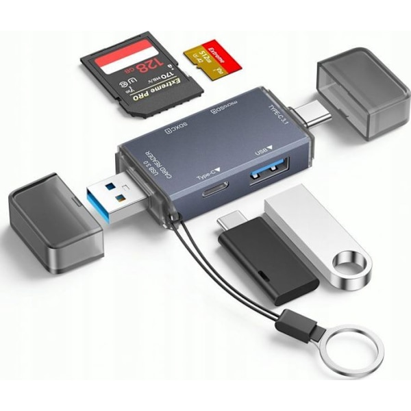 Bounn externa minneskortläsare - YC370 - USB Hub USB-C 3.0 PRO 6 i 1 SD/MicroSD