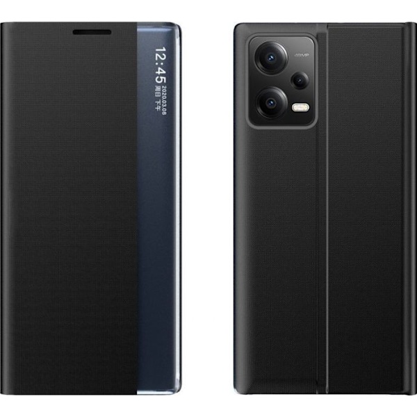 Hurtel New Sleep Case etui för Xiaomi Redmi Note 12 5G / Poco X5 5G fodral med svart flip-stöd