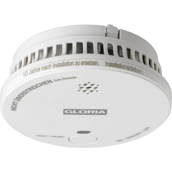 Rökdetektor - GLORIA - Gloria R1 002518.5000 - Batteri - Optiskt - Vit Vit