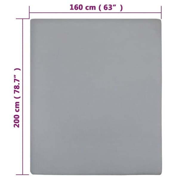 136206 vidaXL Lakantröja grå 160x200 cm Bomull grå