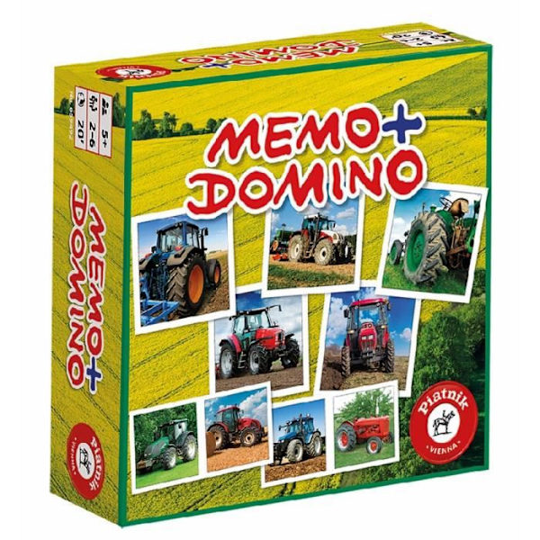 PIATNIK - Spel - Memo Domino Tractor - Flerfärgad