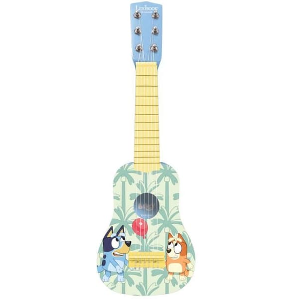 Lexibook, Bluey, Min Första Gitarr för Barn, 6 Nylonsträngar, 53 cm, Guide Ingår, Från 3 år