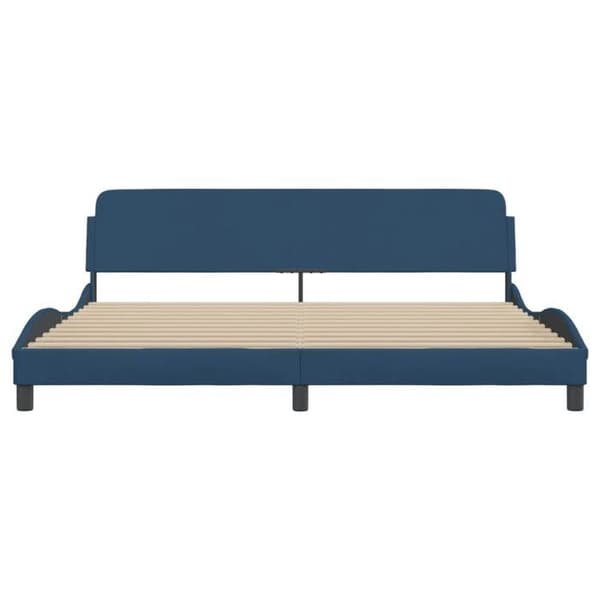 vidaXL Dover sängram blå 200x200 cm tyg 373251