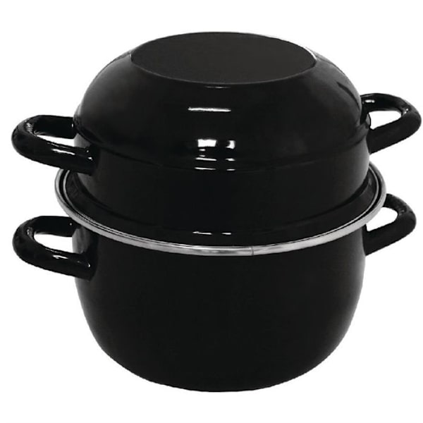 Emaljerade musselgrytor 1 kg - Olympia Svart