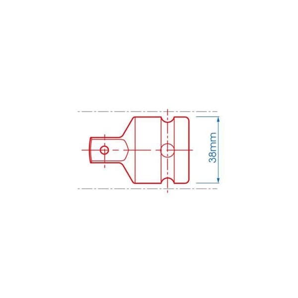 Reducerande adapter - KING TONY - 3/4"F till 1/2"M - Bollsäkerhet - Krom molybden