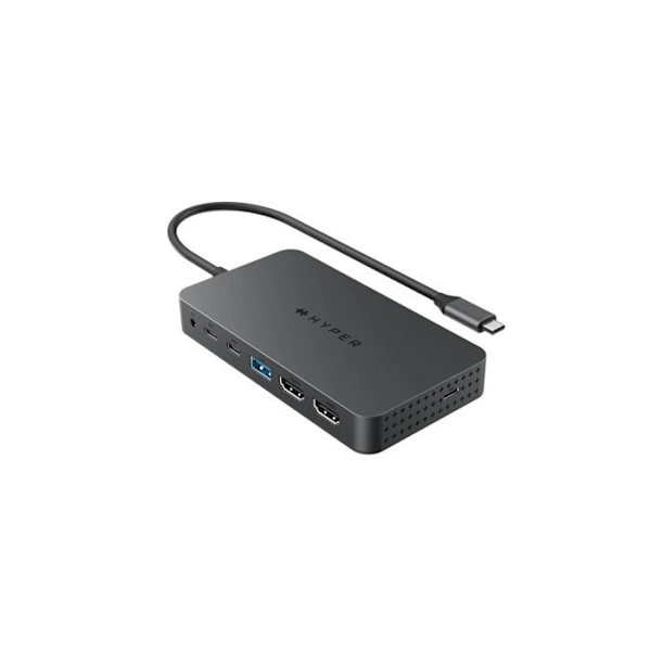 Adaptör och omvandlare Hyper HUB USB C 7 I 1 DUBBEL HDMI 4K HD70002GL