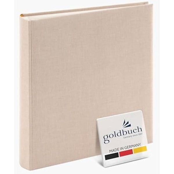 Fotoalbum - GOLDBUCH - Sommarttrend 2 - 60 vita sidor - Linneomslag - Beige 25 x 25 cm Beige