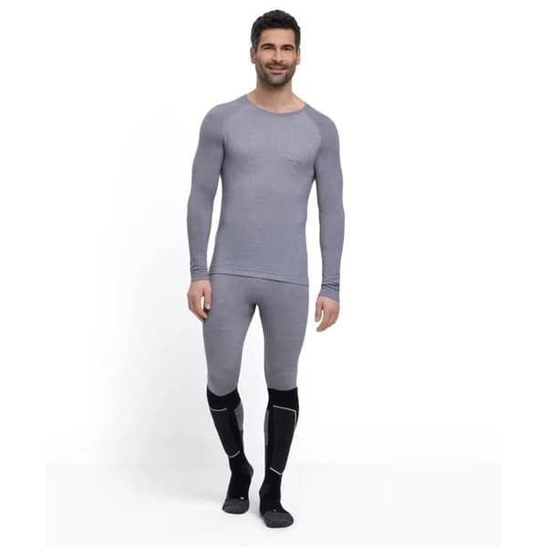 Undertröja långärmad Falke Wool-Tech Light - grå-melerad (3757) gråljung (3757) S