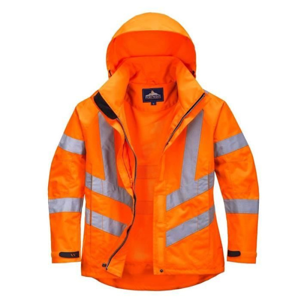 Parka damhög synlighet andningsbar Portwest 300D - Gul Gul M