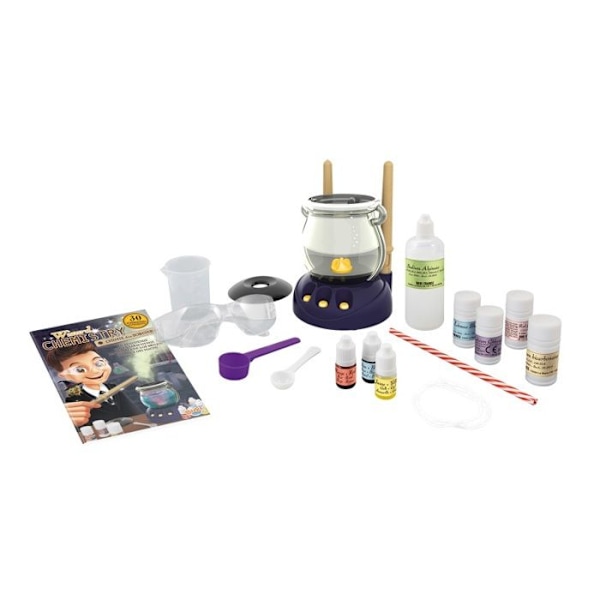 Buki wizards' kemi-kit - 30 magiska experiment - Ljus- och rökeffekter - från 8 år och uppåt Vit