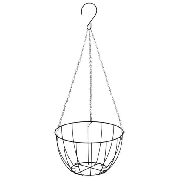 Hängande krukor - VIDAXL - 35x52 cm - Stål - Kokosfoder - Svart Svart