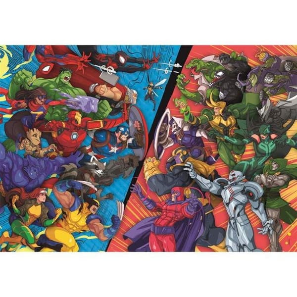 Pussel 104 mcx Marvelhjältar VS Skurkar