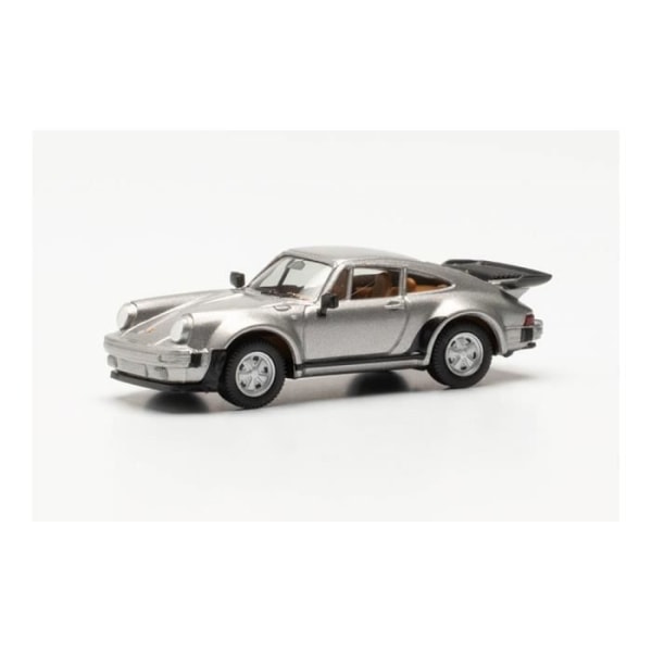 Monterade miniatyrer - Porsche 911 Turbo Silver metall 1/87 Herpa