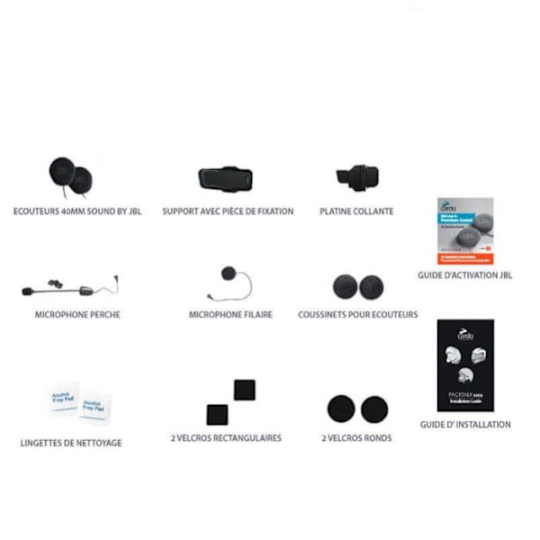 Intercom Bluetooth - CARDO - PACKTALK EDGE SOLO - Vattentät - Högtalare 40mm - Uppladdningsbar USB CN
