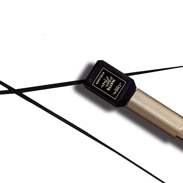 L'Oréal Paris - Matt Long-Wear Eyeliner Brush - Matt Signatur - Färg: Intense Black - 3 ml Svart