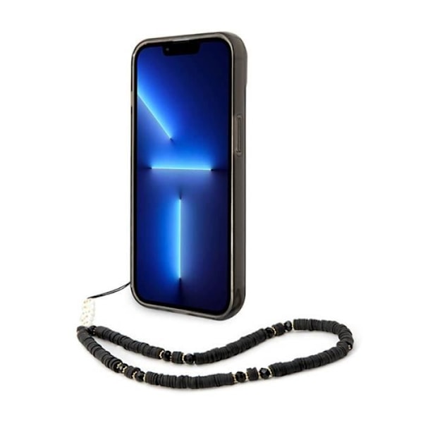Guess Translucent Pearl Strap - Fodral för iPhone 14 (svart) - 3666339064167