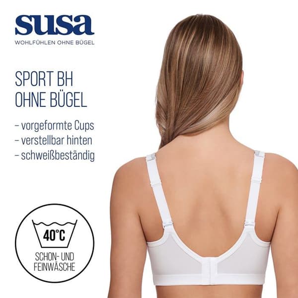 Susa High Support Wireless BH - Vit och Grå 7897 Vit-grå 110F