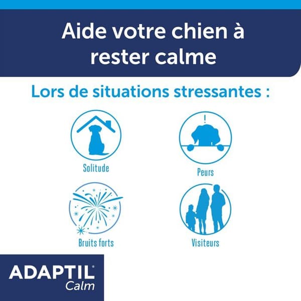 Refill för ADAPTIL Calm anti-stress diffusor - Pack 3 - Naturlig verkan - 3x30 dagar Blå