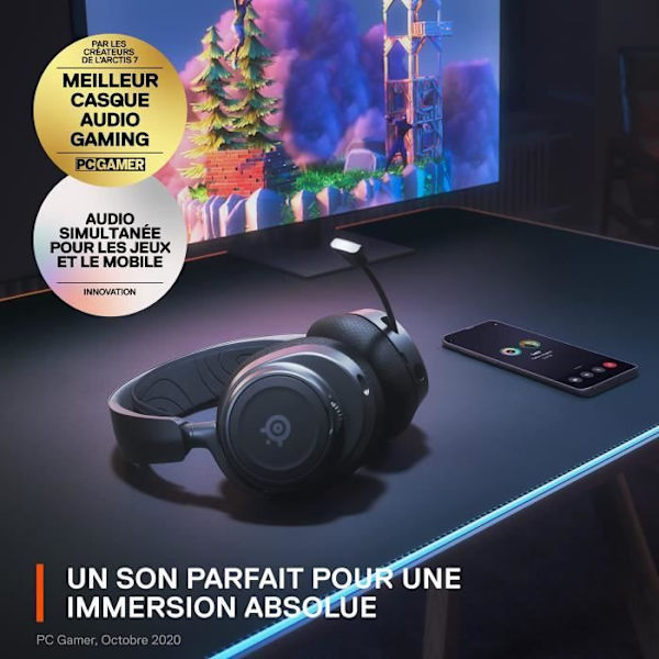 Steelseries Arctis Nova 7 PC-headset Svart