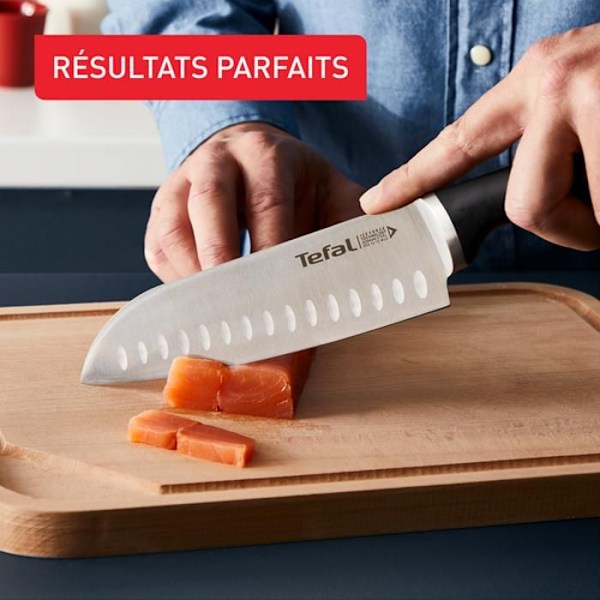 Tefal Ice Force, knivset 6 delar, långvarig överlägsen skärpa, K232S574 kastanj