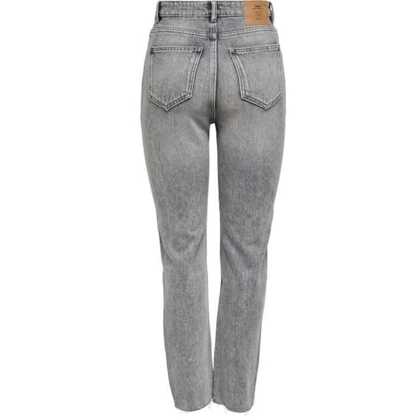 High Waist Straight Fit Jeans Denim Grå - ENDAST - Dam Grå 27