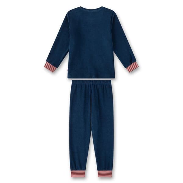 Sanetta Pyjamas Flicka - ,,Lång pyjamas, enfärgad med motiv Blå 7