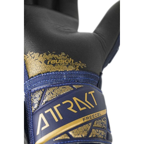 Målvaktshandskar - Reusch - Attrakt Freegel Silver - Freegel-teknologi - Ventilerande - Optimal komfort premium blå/guld/svart jag