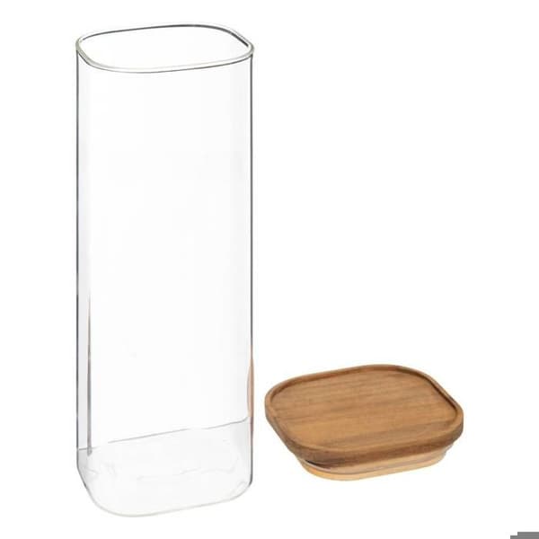 Glasburk med lock akacia 2L "Hermet" - 5five Transparent