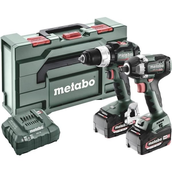 Metabo BSLBL+SSWLT300BL sladdlös borrskruvmejsel - 18V - 13mm chuck - 1 batteri ingår