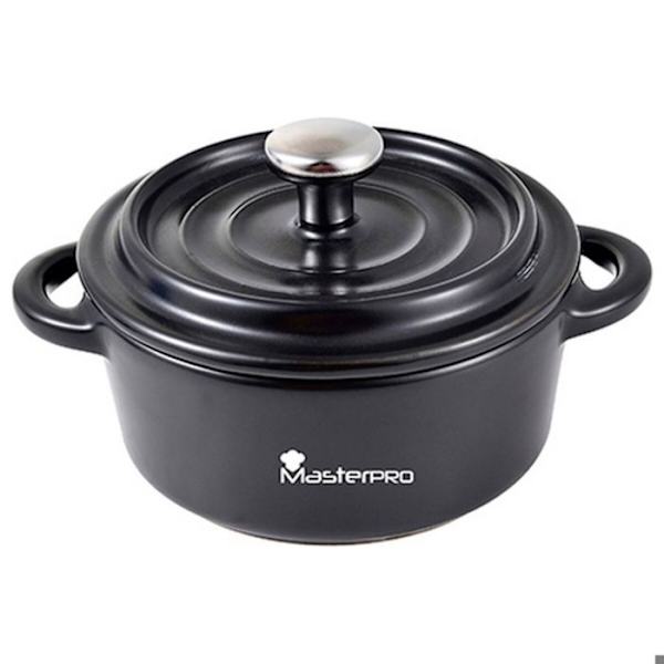 Casserole Masterpro Round Black Stengods svart (12,8 x 10 x 4,5 cm) Svart