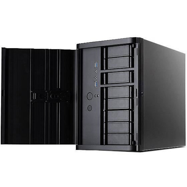 SILVERSTONE SST-DS380 Mini-ITX Fodral - Förvaring med dörr, Svart