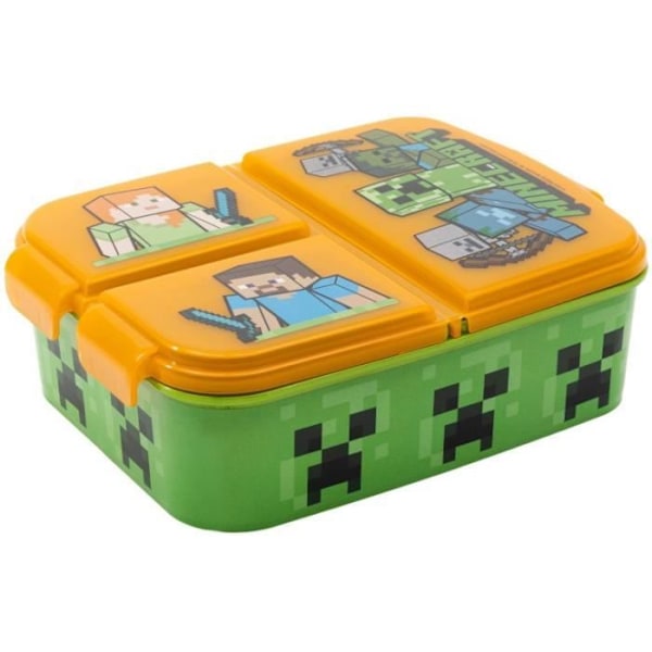 Snackbox - Stor - Minecraft - Multifack - Orange - Barn Orange, Flerfärgad