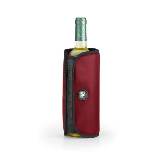 BH - A195028 - Uppfriskningsfodral för flaska vin eller mousserande vin, vattentätt tyg, orange, elastisk sidoåtdragning