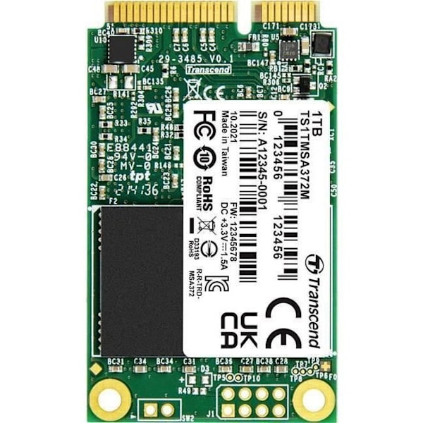 Transcend MSA372M - SSD - 1 TB - intern - mSATA - SATA 6 Gb/s - TS1TMSA372M