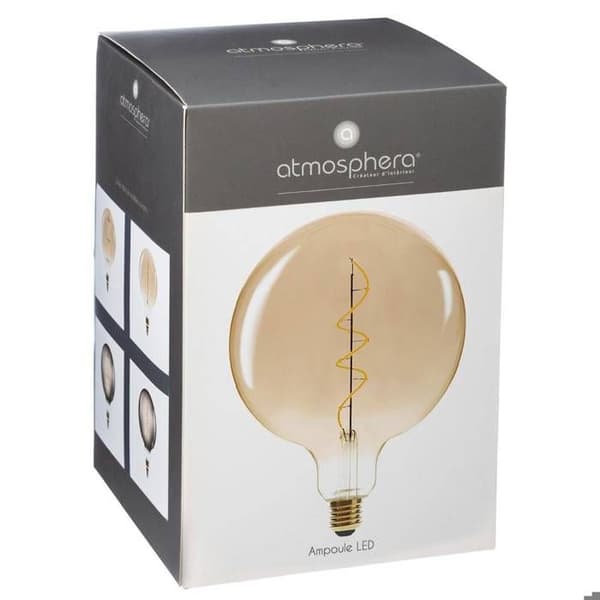 LED-lampa "Globe" amber snodd, D20cm E27 Bärnsten