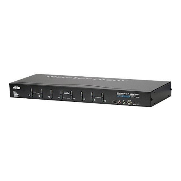 KVM-switch - ATEN - CS1768 - 8 portar - USB - Ljud - Rackmonterbar Blå