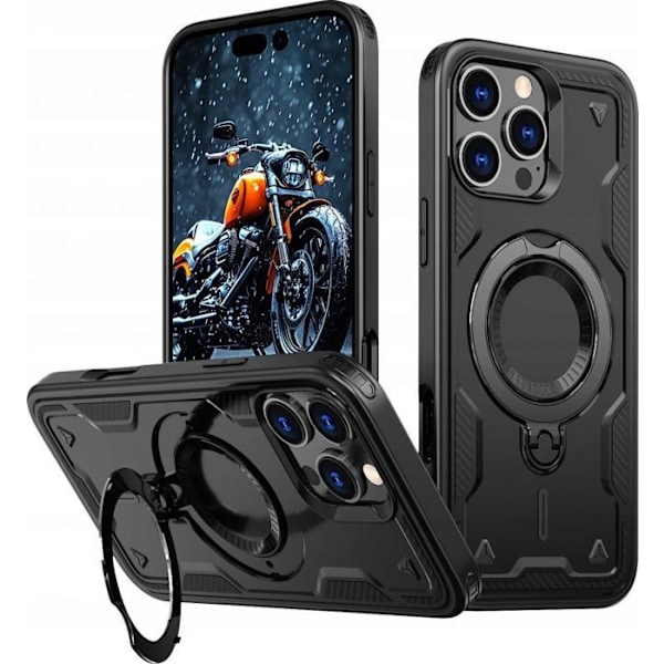 Crong Coque Hybrid Armor Trendy med MagSafe för iPhone 16 Pro Max - svart