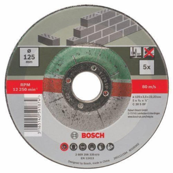 Bosch 2609256335 Sortiment av kapskivor med offset nav för Material Diameter 125 mm Håldiameter 22,23 Tjocklekâ € ¦