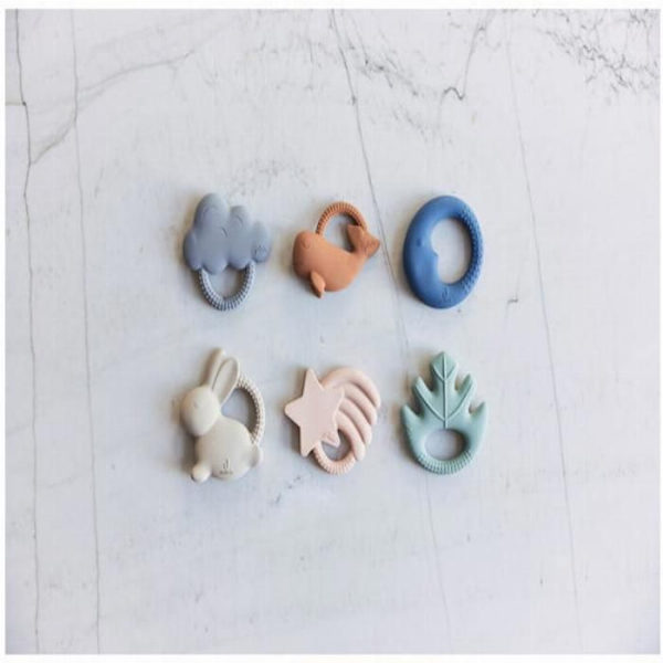 Gummi tandring Rabbit Nougat - Jollein - Baby kastanj