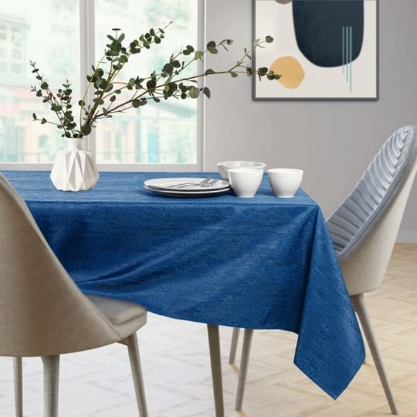 Bordduk - Vesta - indigo - diameter 110 cm - blank effekt indigo