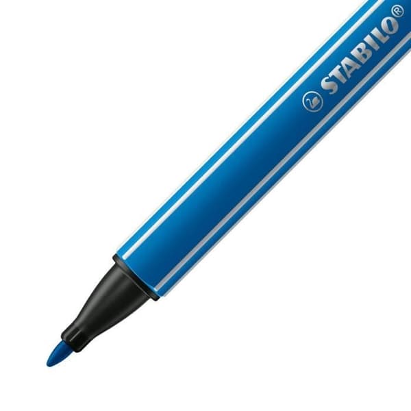 Feutre - STABILO - pointMax - Blå - Medelspets 0,8 mm - Vattenbaserat bläck, ventilationslock Blå