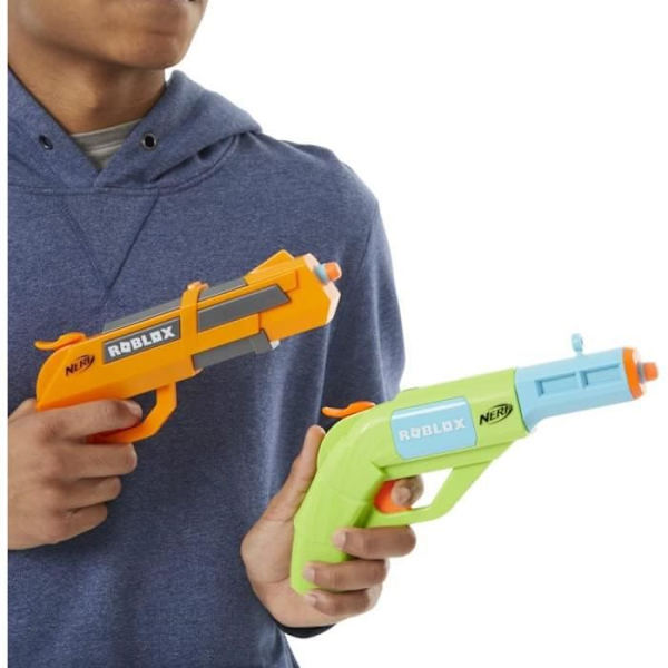 NERF - Roblox Jailbreak: Armory - 2 Blasters - 10 NERF-pilar - Kod för virtuellt föremål i spelet Flerfärgad