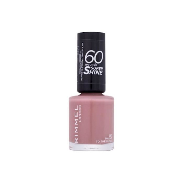 Nagellack - Rimmel London - 60 Seconds Super Shine - Rosa färg - 230 Mauve To The Music Rosa