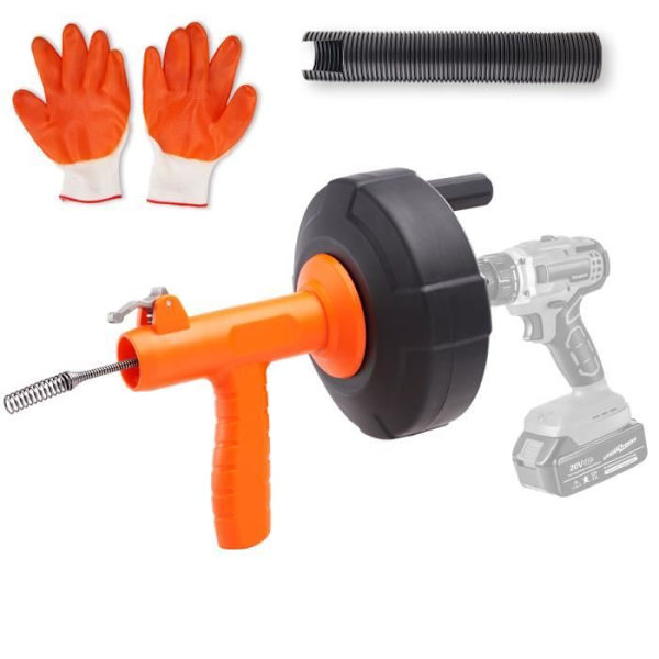 Pipe Unblocker - VEVOR - Auto VVS-iller 76,2 cm Handfat Toaletttrumskaft för borrmaskin